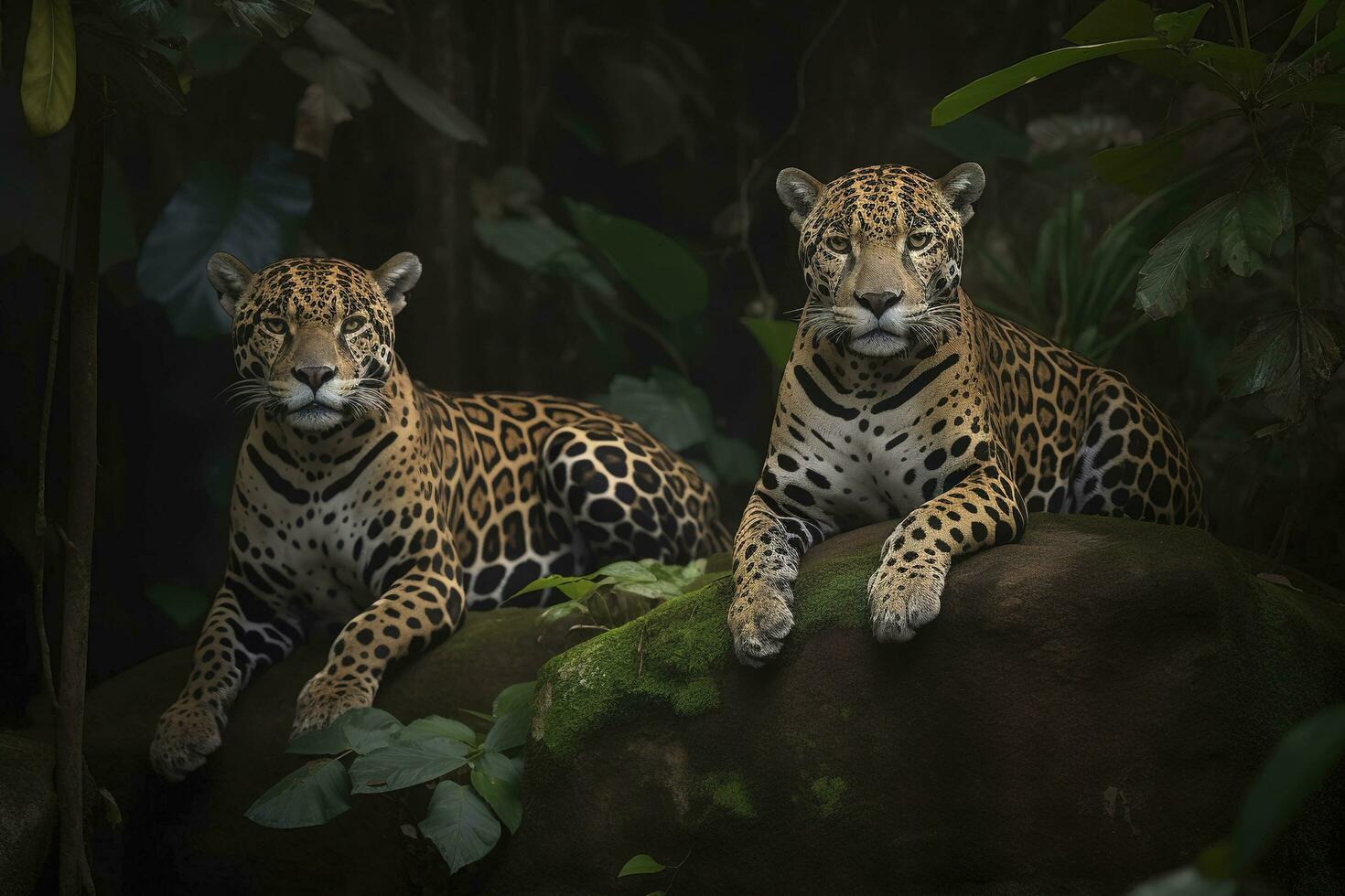 leopardo son descansando disfrutando el soleado día , generar ai foto