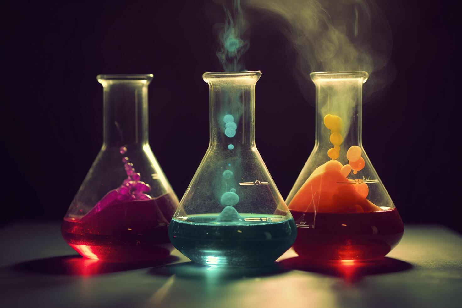 Arte de química de laboratorio químico ,generativo ai foto