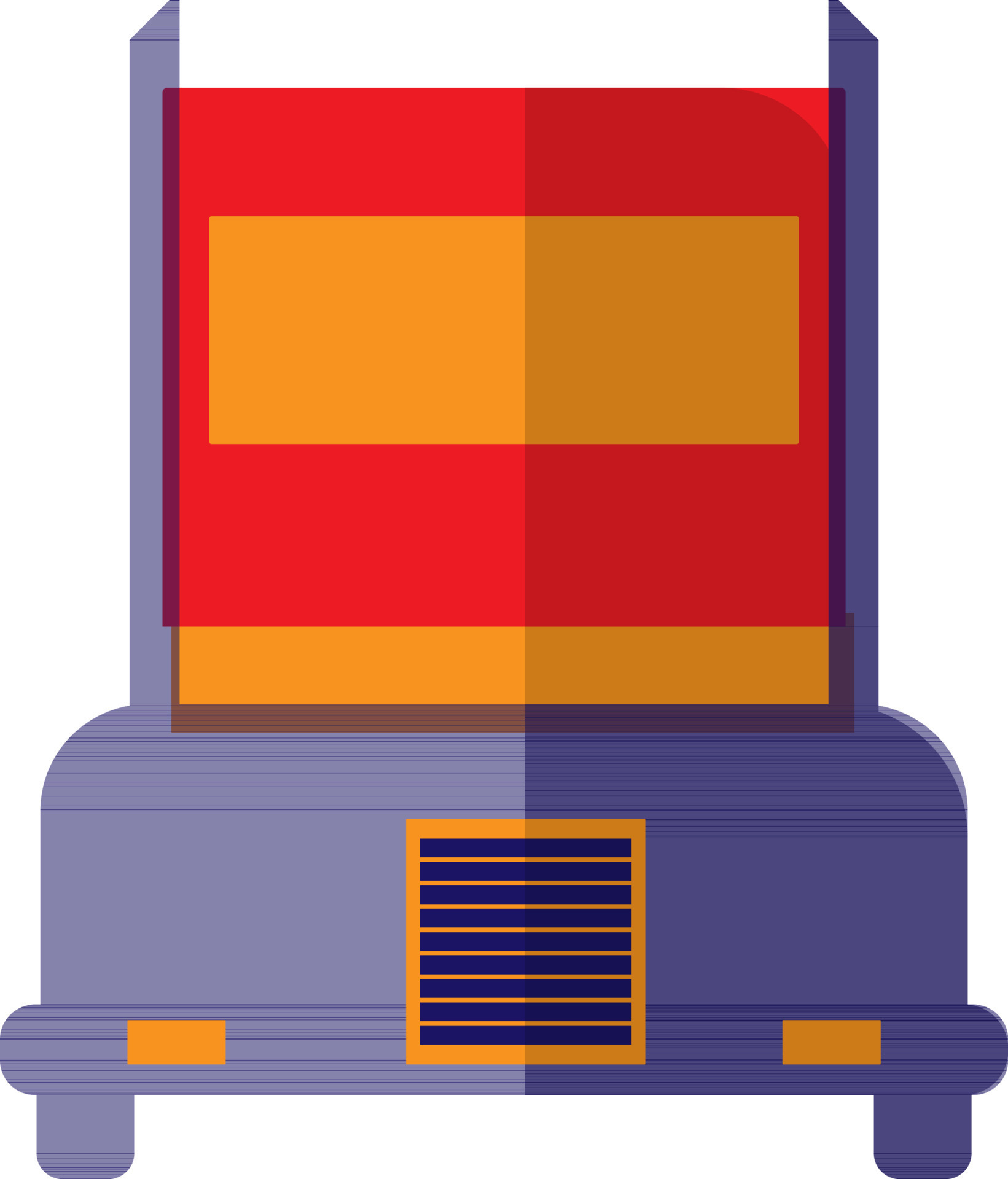Blue, red and orange truck in flat style. 24366593 Vector Art at Vecteezy