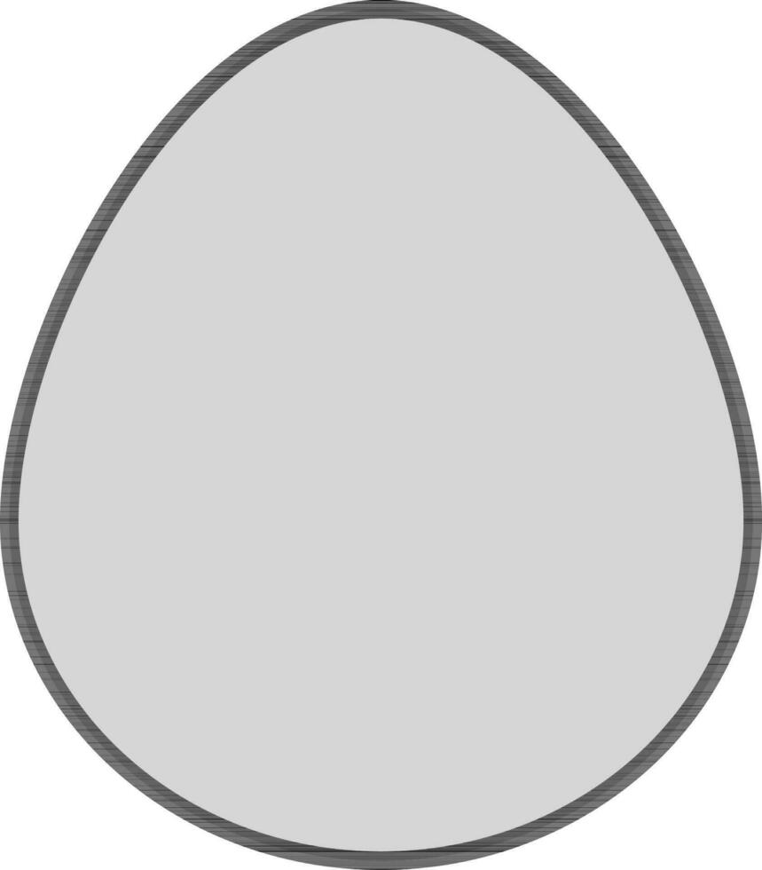 Gray egg in flat style. vector