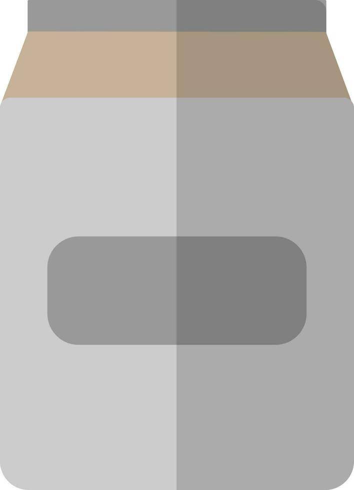 Illustration of a jar in gray color. vector