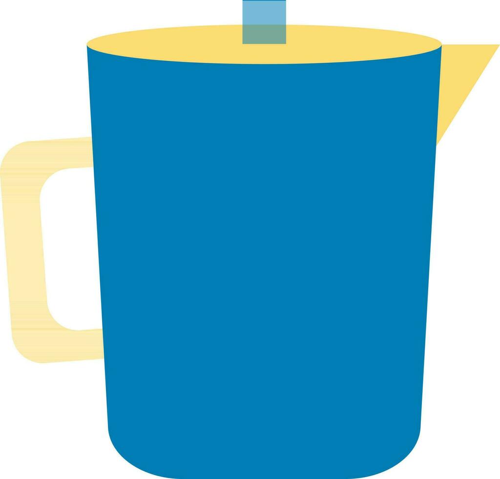 Blue jug on white background. vector