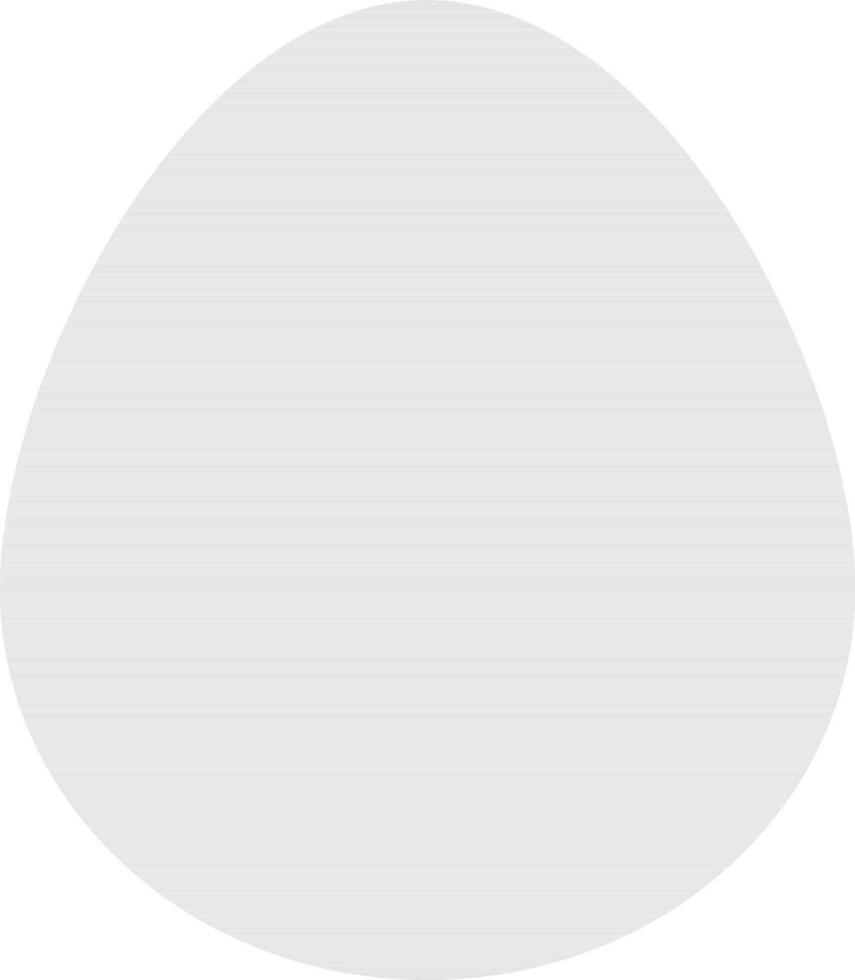 Gray egg in flat style. vector