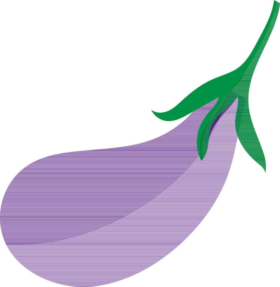 ilustración de un brinjal en púrpura color. vector