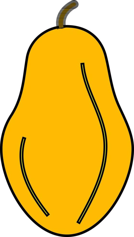 Pear in orange color. vector