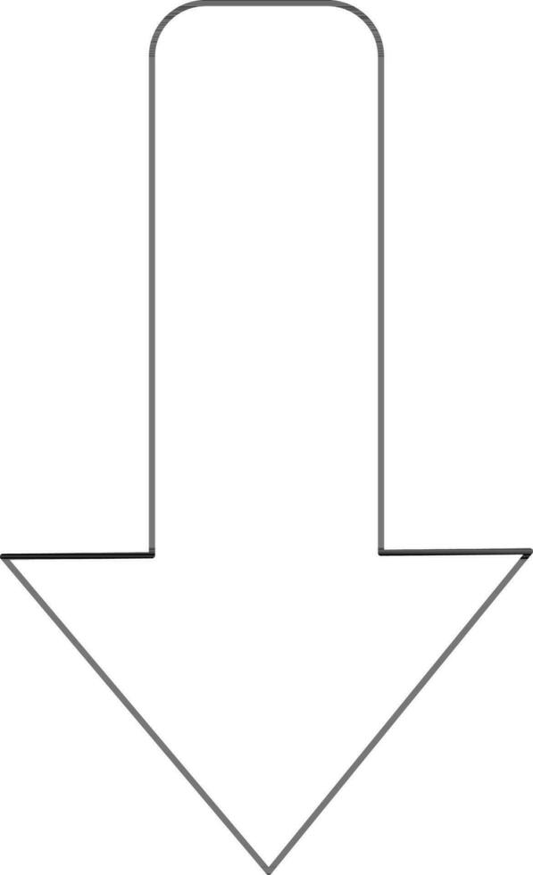 Black line art transfer arrow on white background. vector