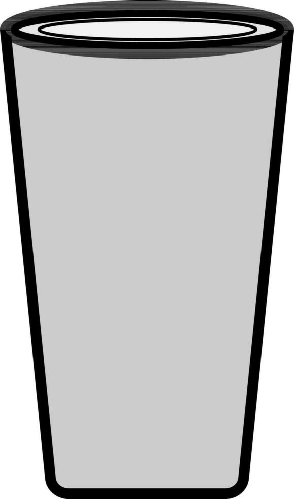 Isolated glass in gray color. vector