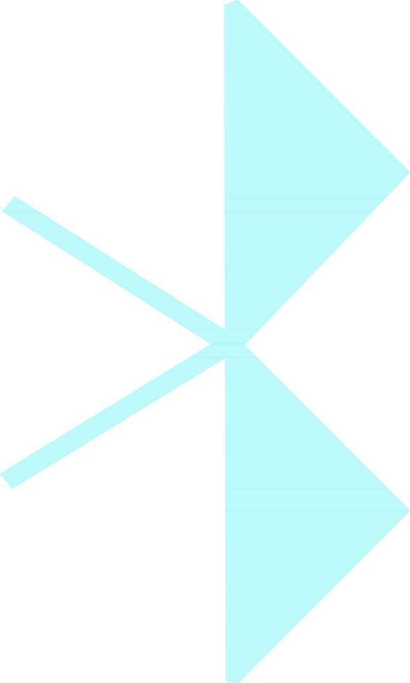 Blue bluetooth sign on white background. vector