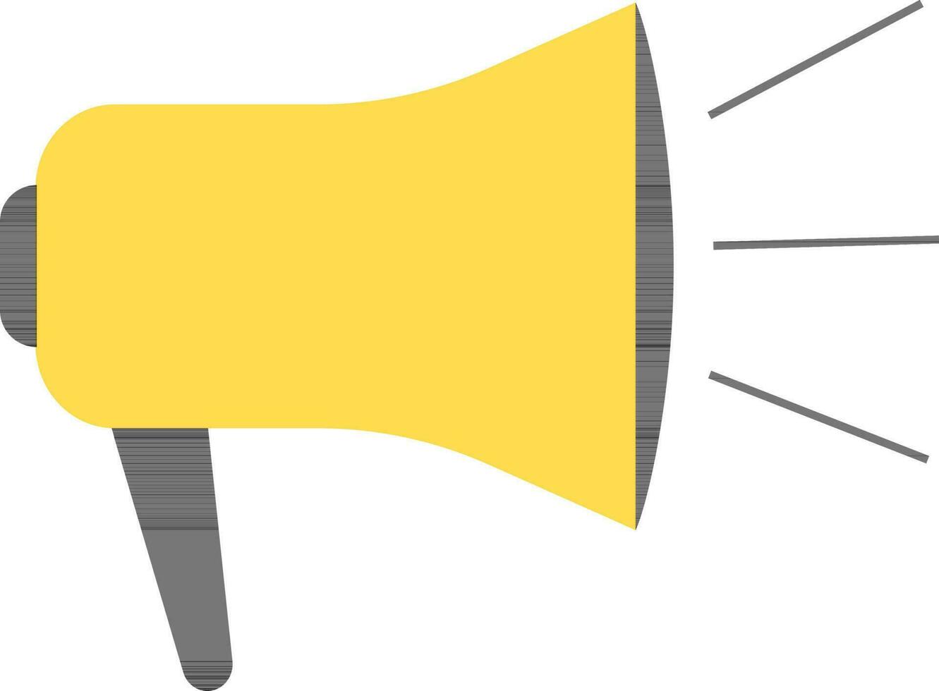 Black and yellow megaphone with rays. 24366901 Vector Art at Vecteezy