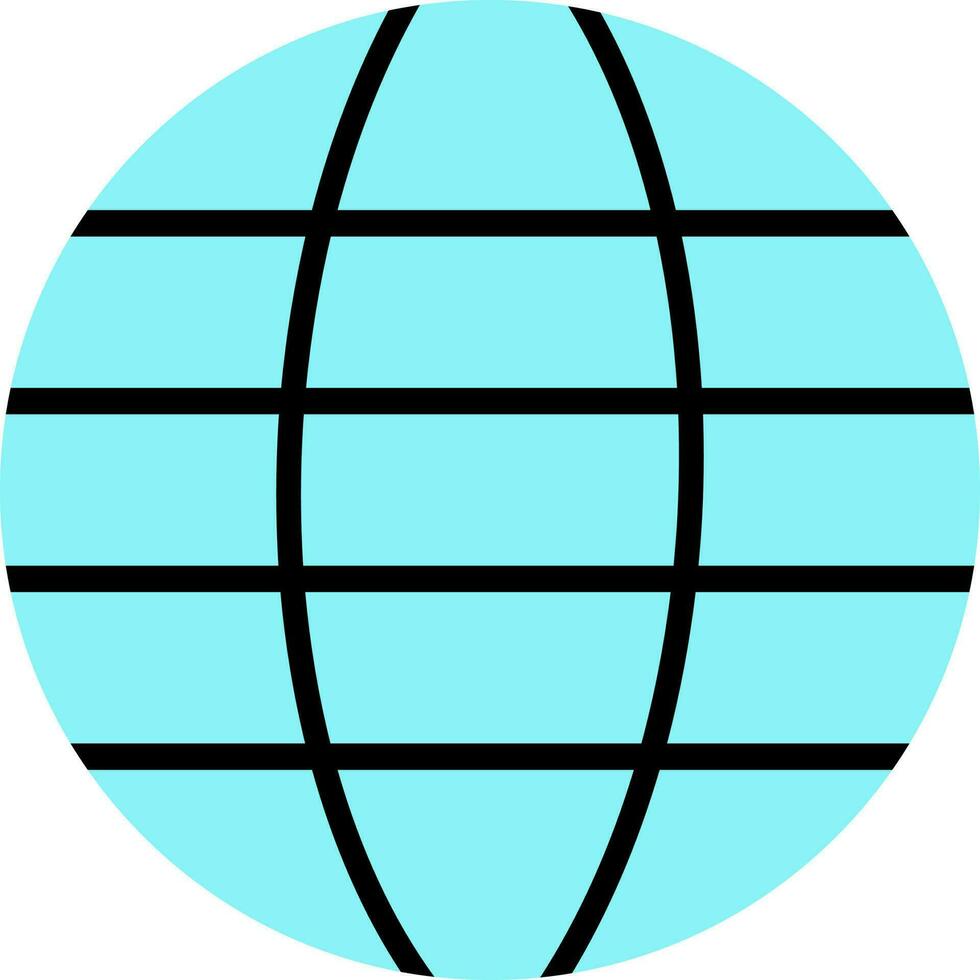 Earth globe in black and blue color. vector