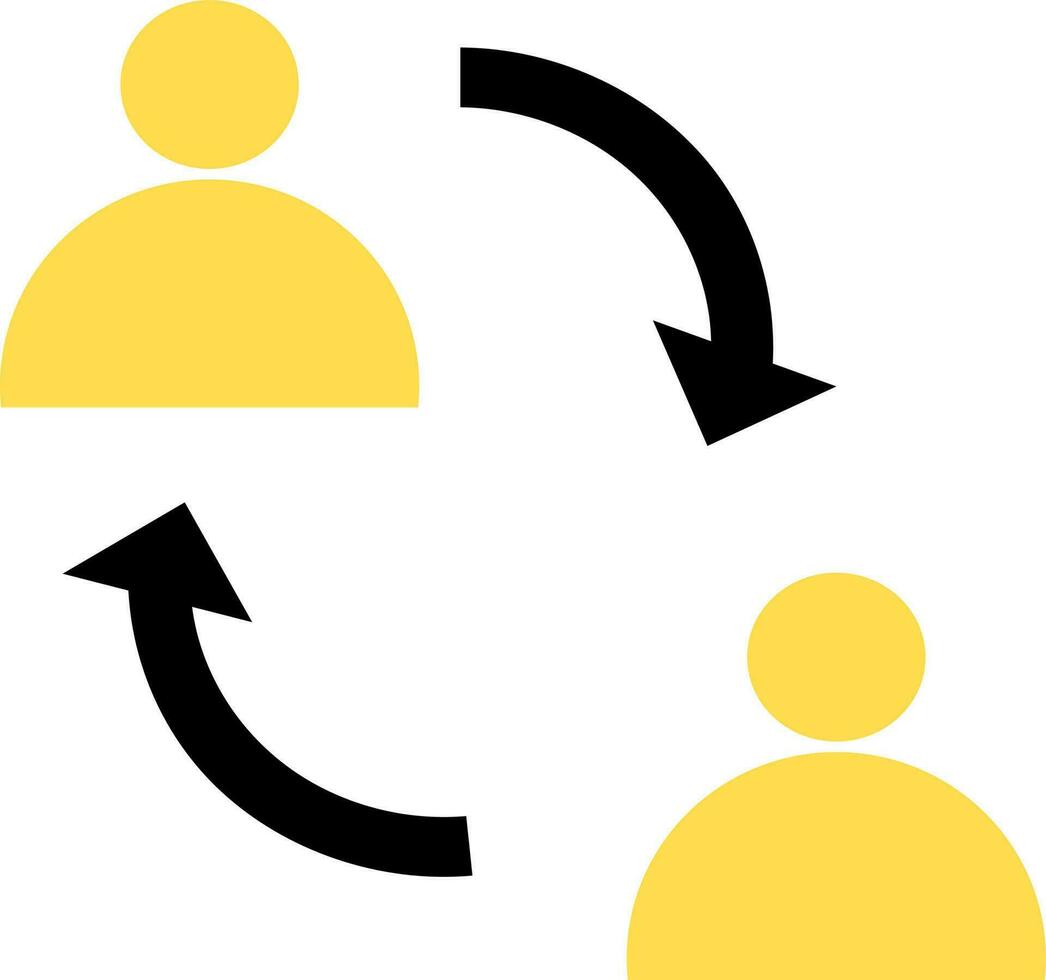Character of faceless user connected with network. vector