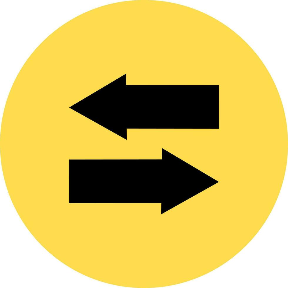 Transfer arrows in circle on white background. vector