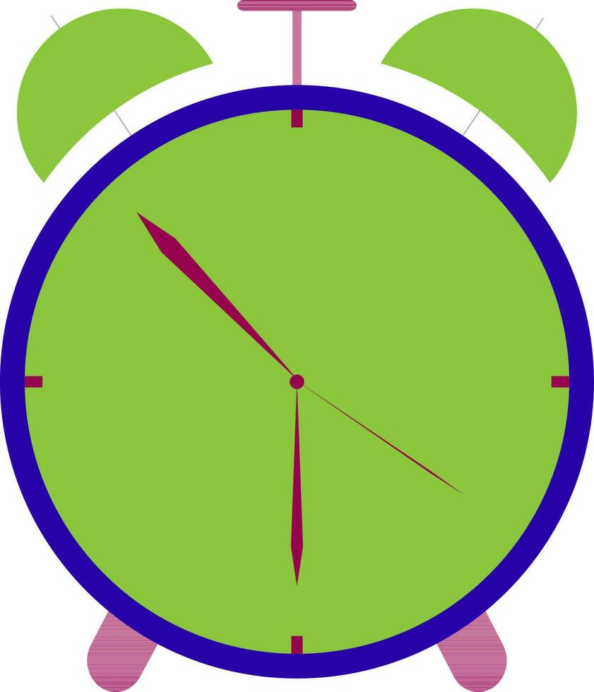 Green and pink alarm watch. vector