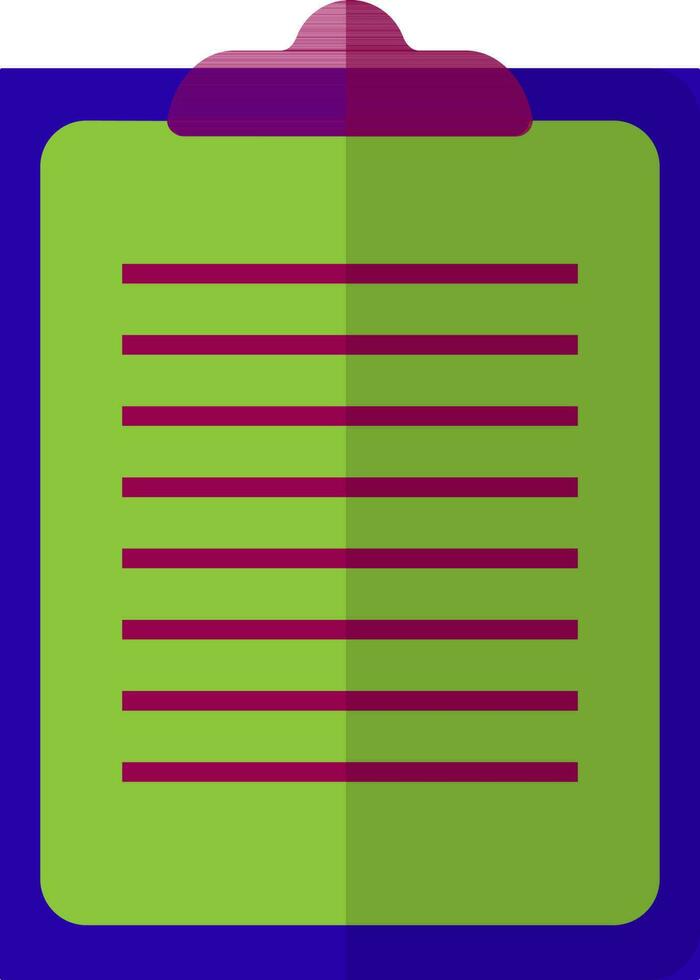 Flat style blank clipboard. vector