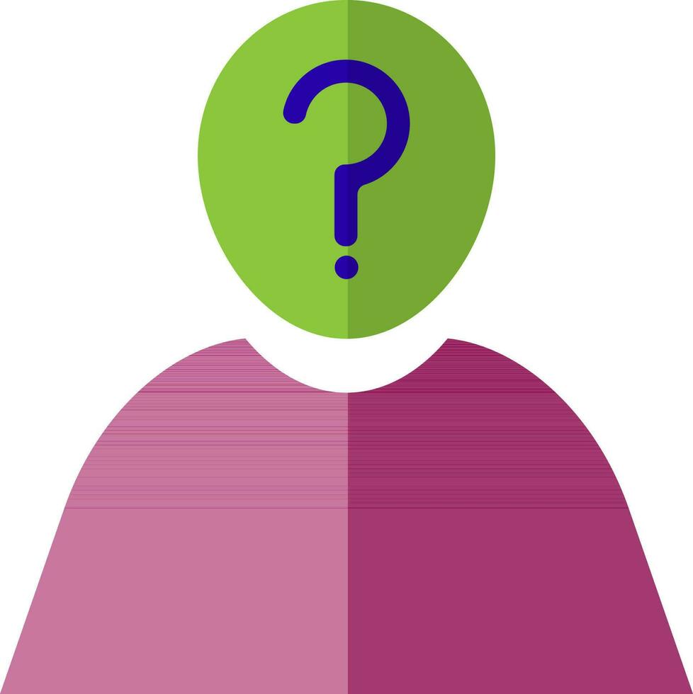 Character of faceless man. vector