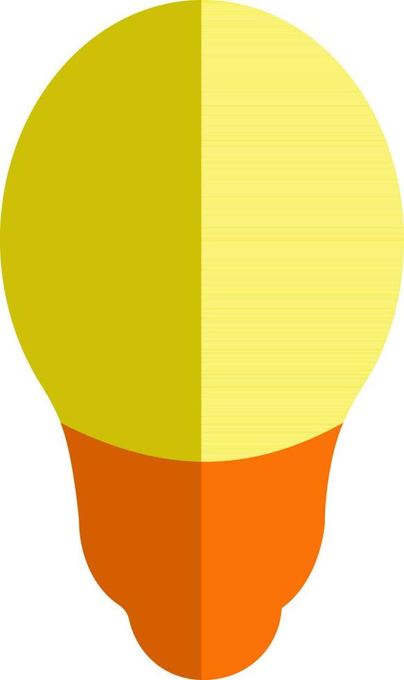 Yellow and orange electric bulb on white background. vector