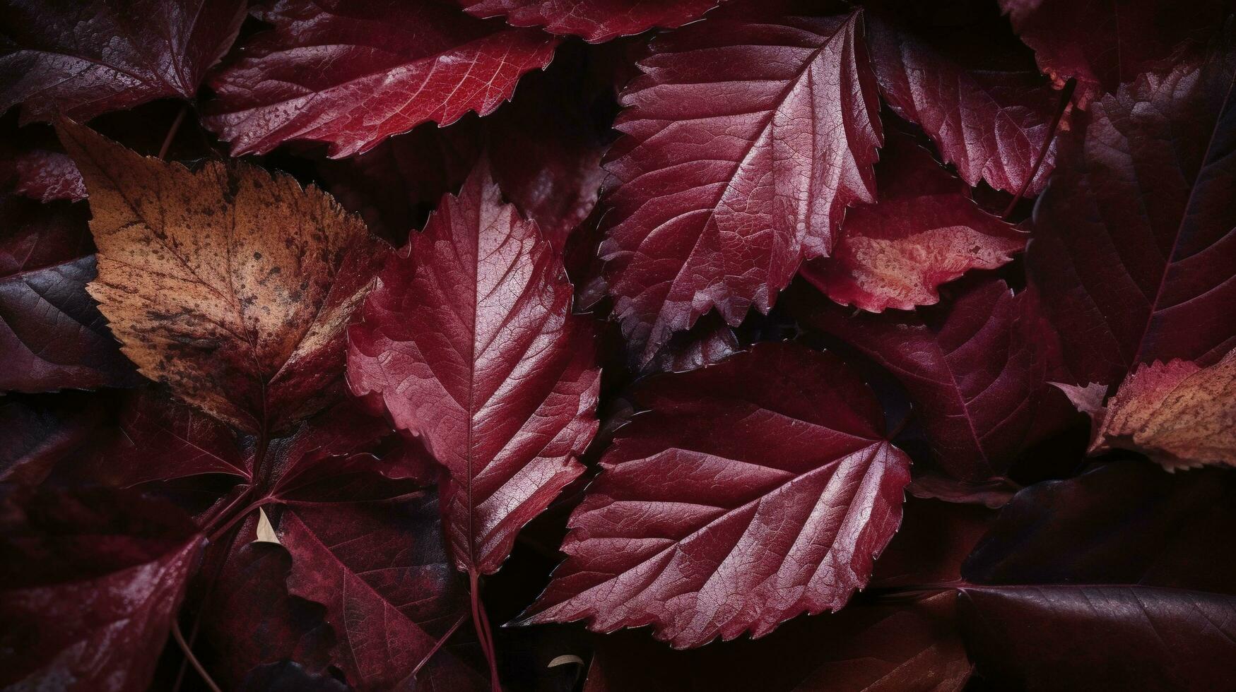 Artistic colorful oak autumn season leaves background, generate ai photo