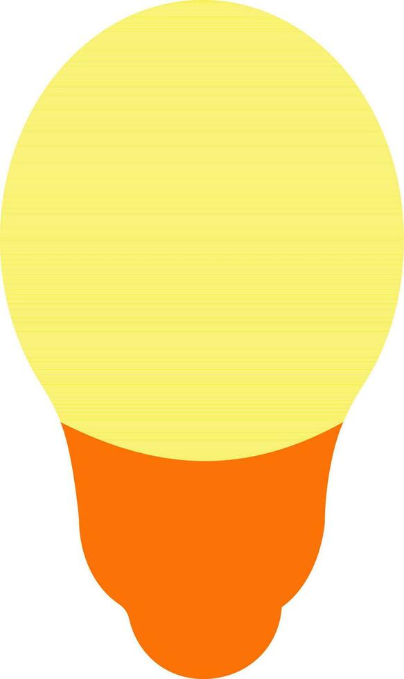 Yellow and orange electric bulb on white background. vector
