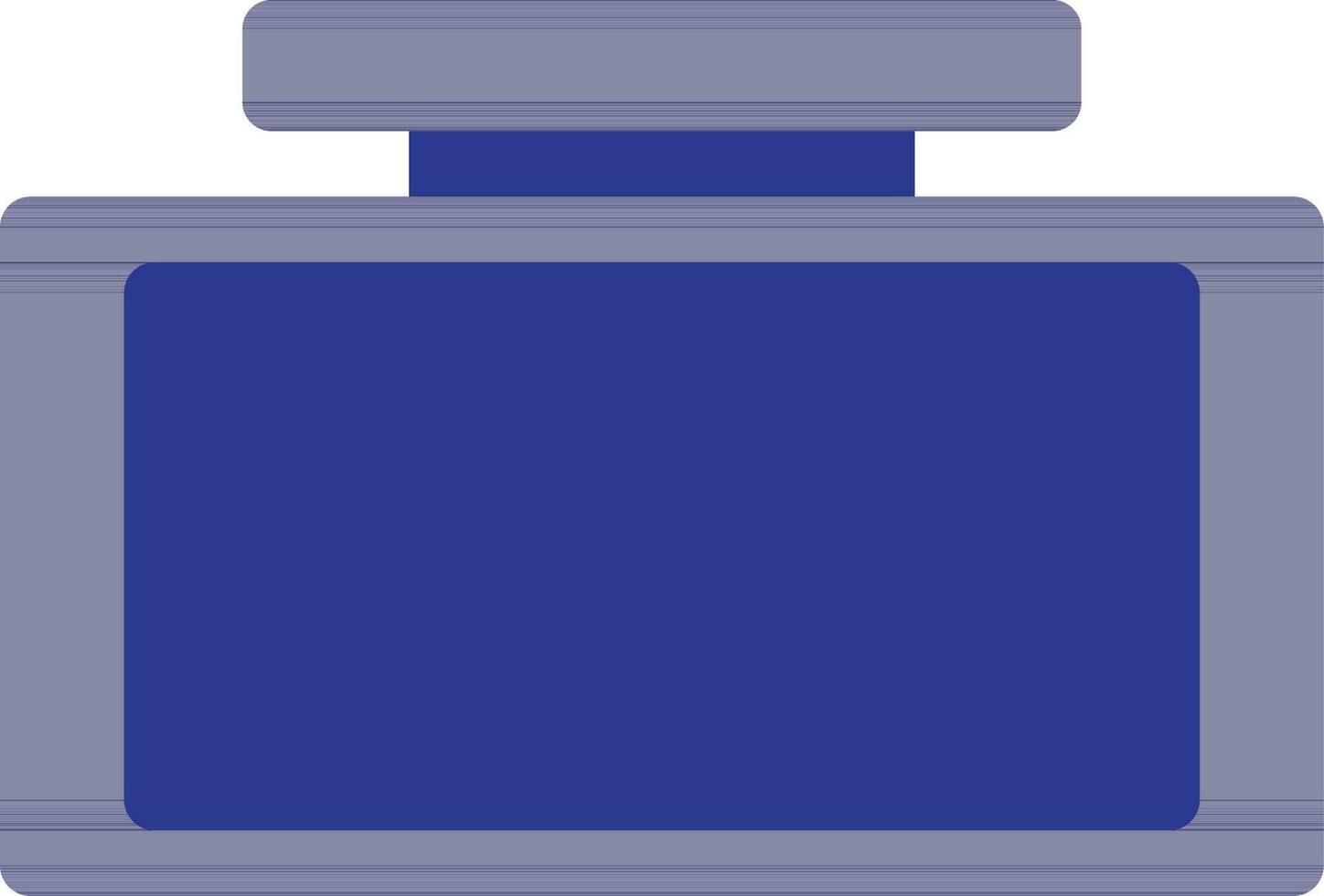 plano estilo médico caja en azul color. vector