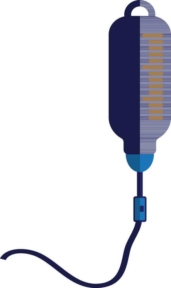 Iv bag in blue color. vector