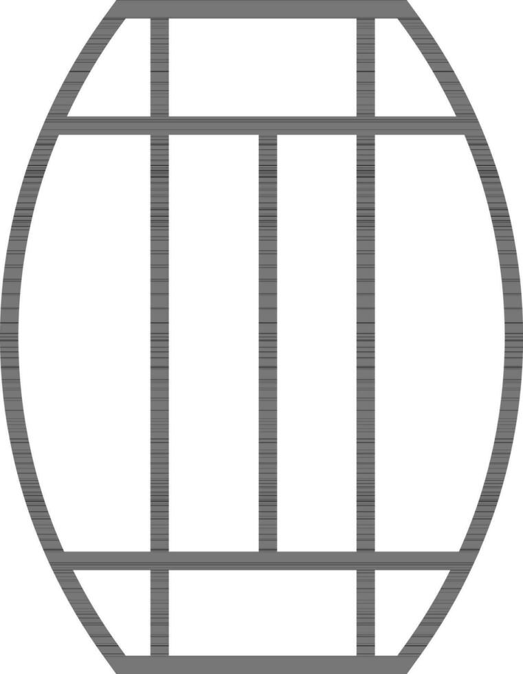 Line art illustration of Barrel icon. vector
