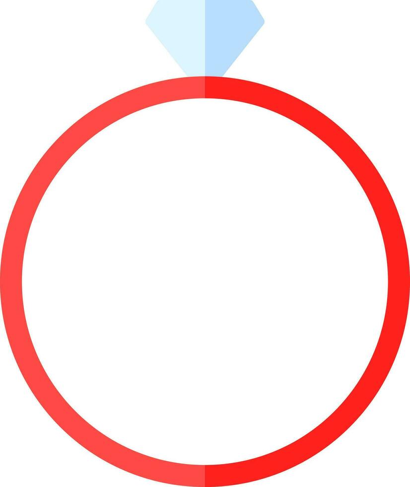 diamante anillo icono en rojo y azul color. vector