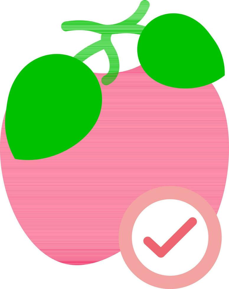 Check Apple icon in green and red color. vector