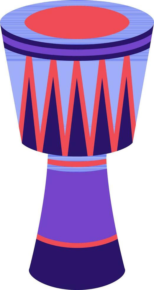 djembe tambor icono en plano estilo. vector