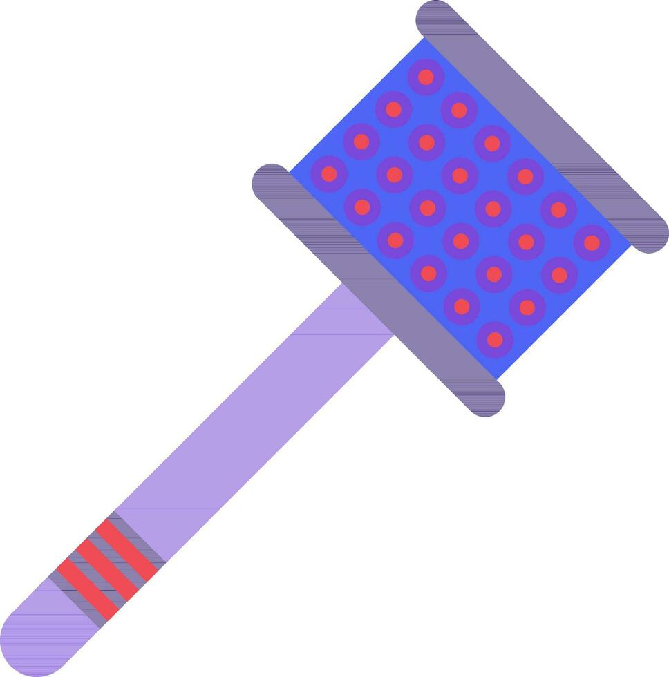 Isolated Cabasa icon in blue and purple color. vector