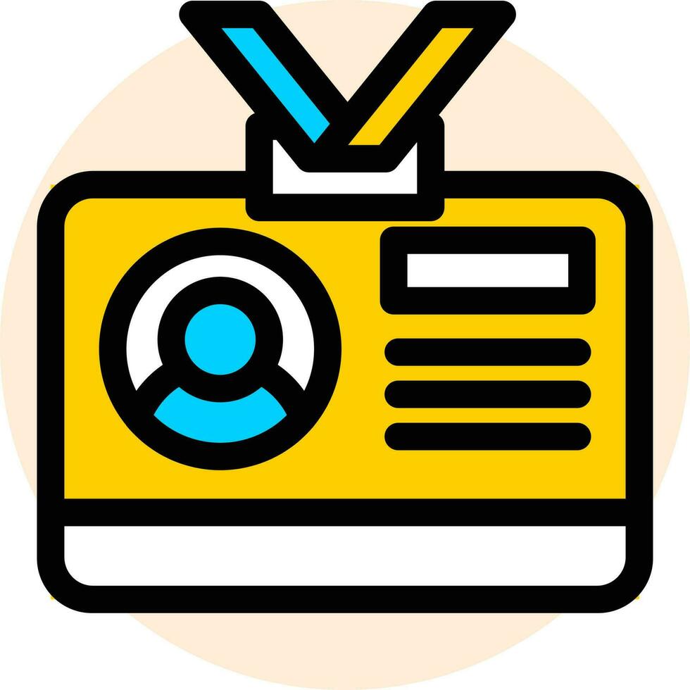 Vector illustration of ID card icon.