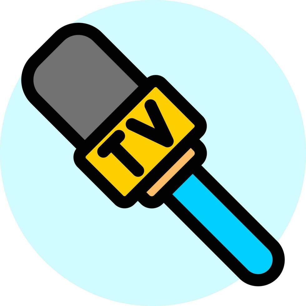Flat style TV Microphone icon or symbol. vector