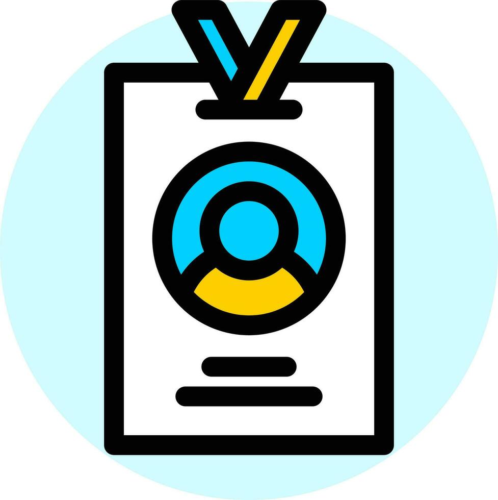 Illustration of Identity card icon in flat style. vector
