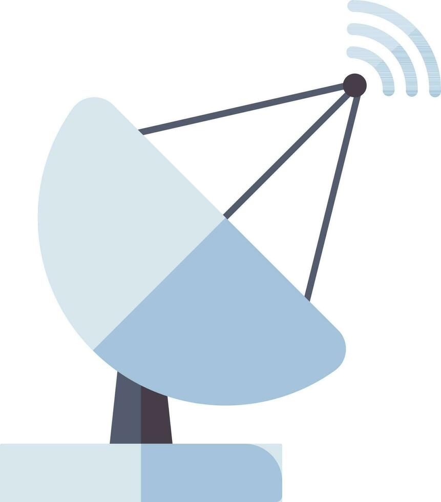 Satellite dish icon in blue color. vector