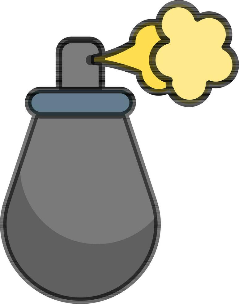 Spray bottle icon in gray color. vector