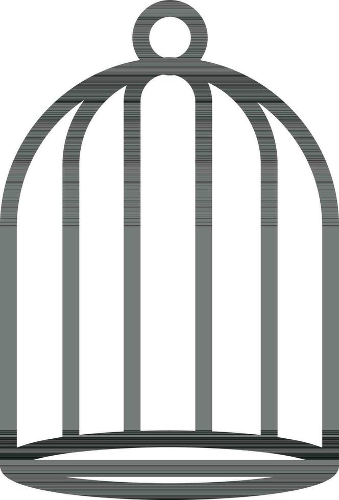 Flat style Birdcage icon in line art. vector