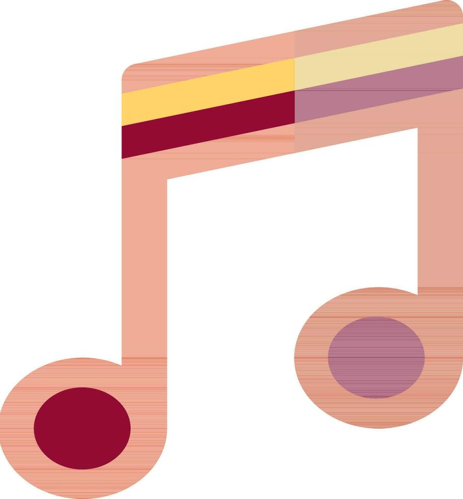 Music Note icon in flat style. vector