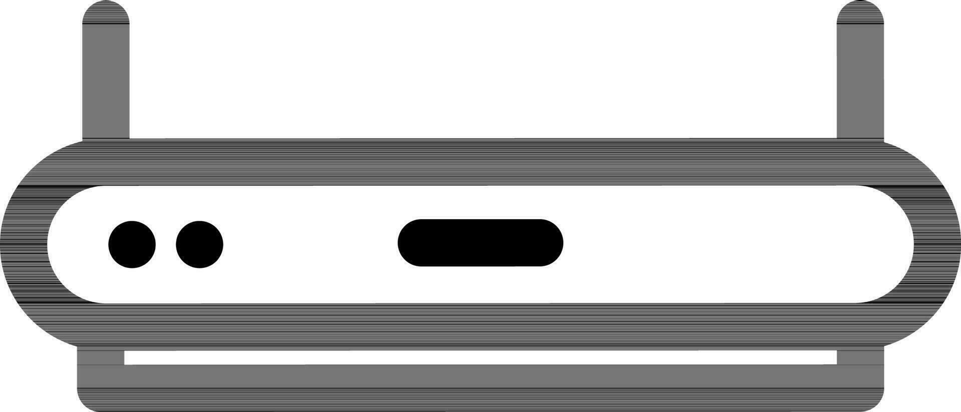 Router icon or symbol in line art. vector