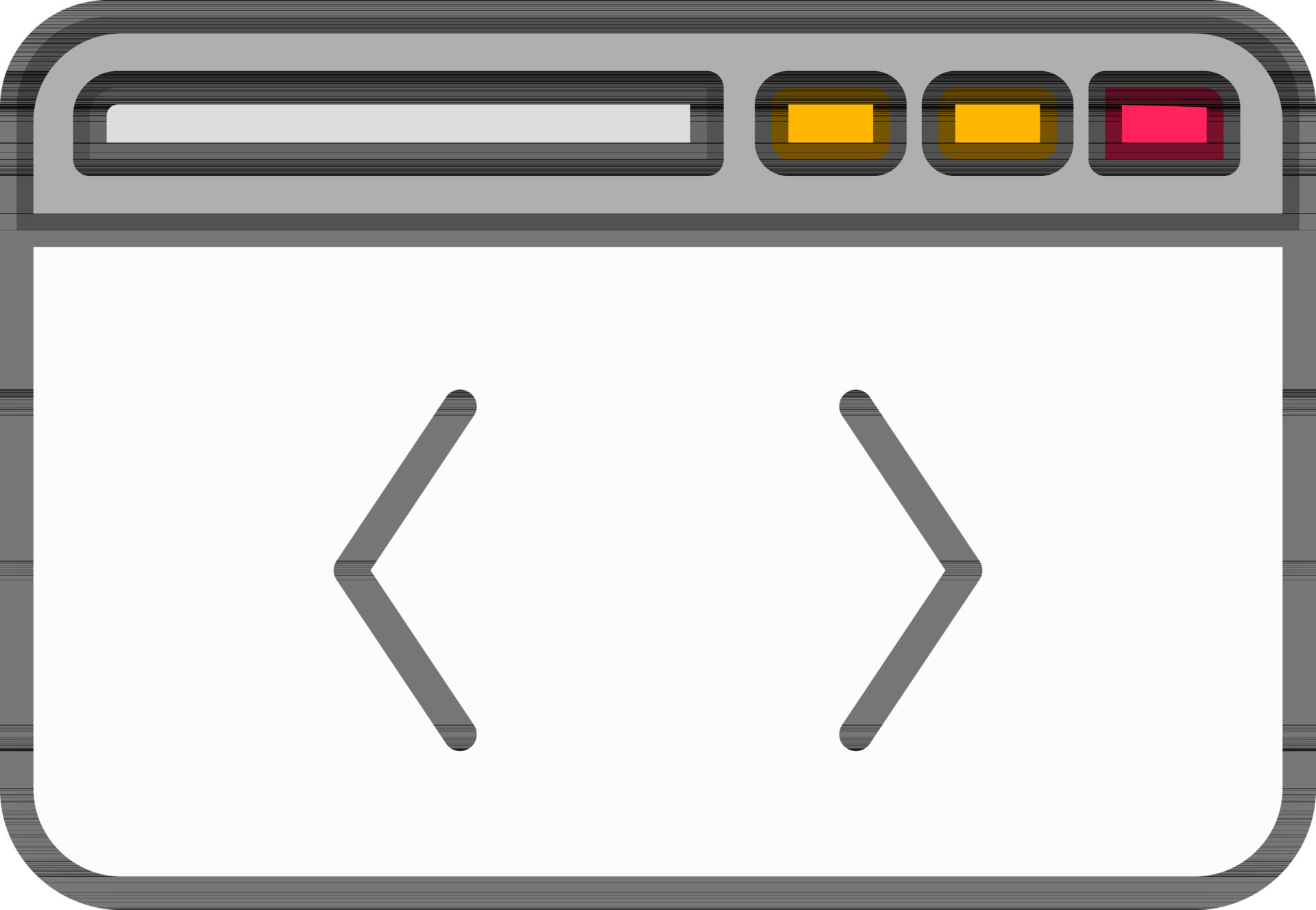 Web Programming Icon in Gray and White color. 24368087 Vector Art at ...