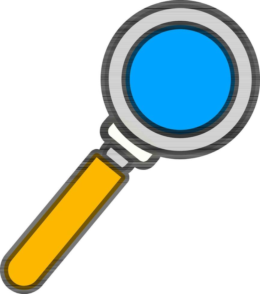 Colorful Magnifying glass Icon on White background. vector