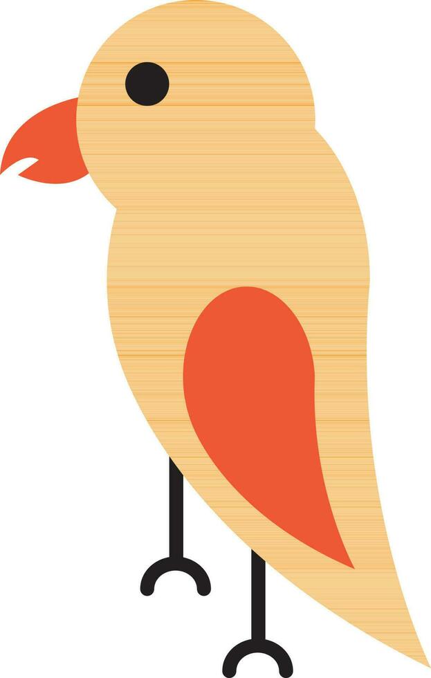 Vector illustration of Orange parrot icon.