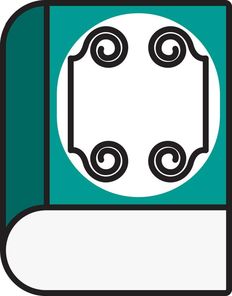 Holy book icon in green and white color. vector