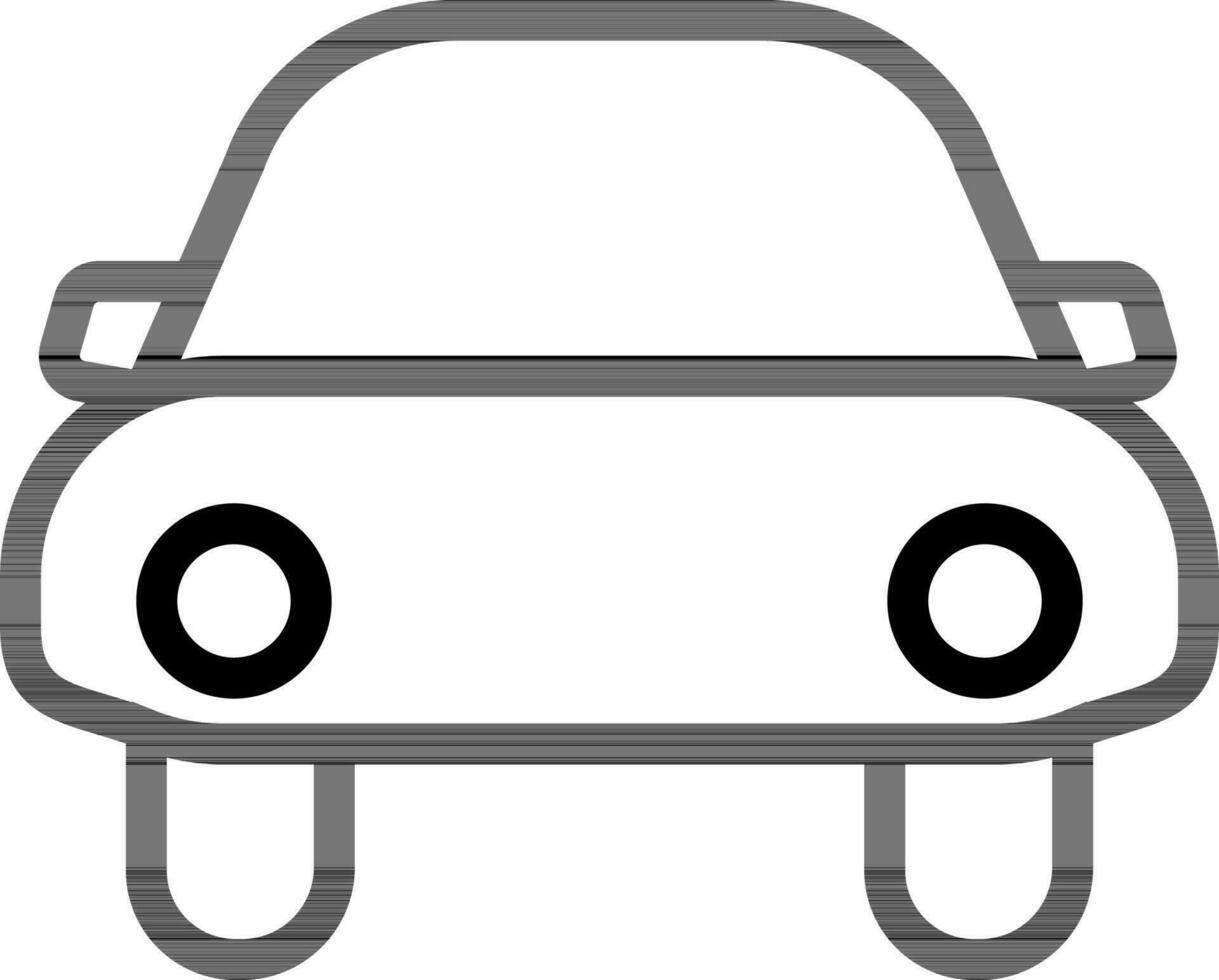 Auto or Taxi icon in line art. vector