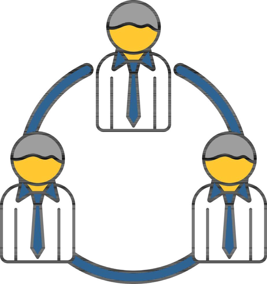 Flat style User connection icon. vector