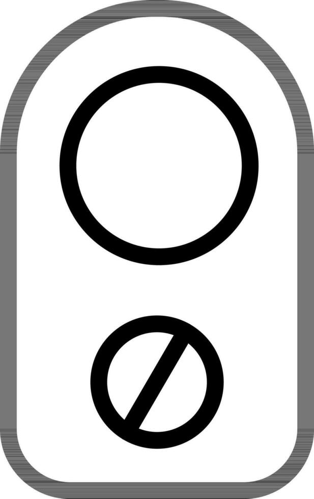 Isolated Door tag icon in line art. vector