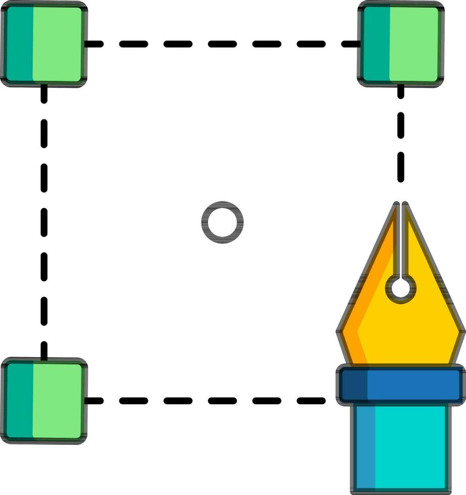ilustración de Seleccione bolígrafo herramienta icono o símbolo. vector