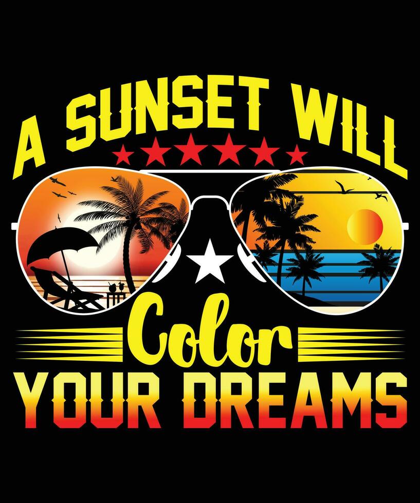 vintage Summer retro beach vector typography t shirt design