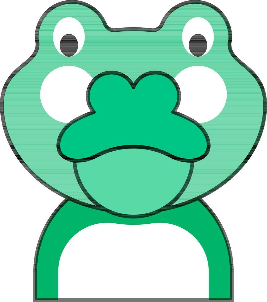 Crocodile icon or symbol in green and white color. vector