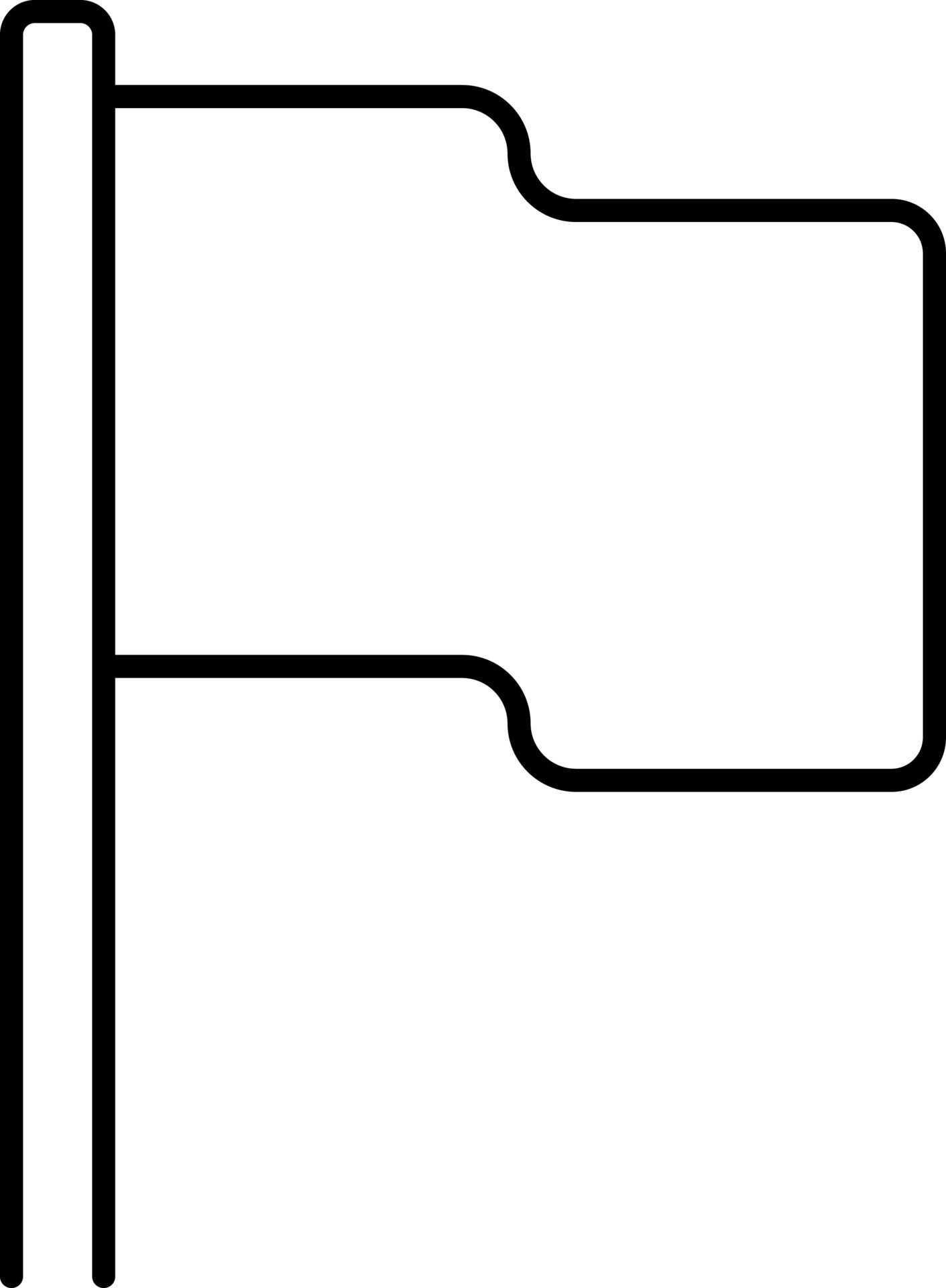 Line Art Illustration of Sign Flag Icon. 24368742 Vector Art at Vecteezy