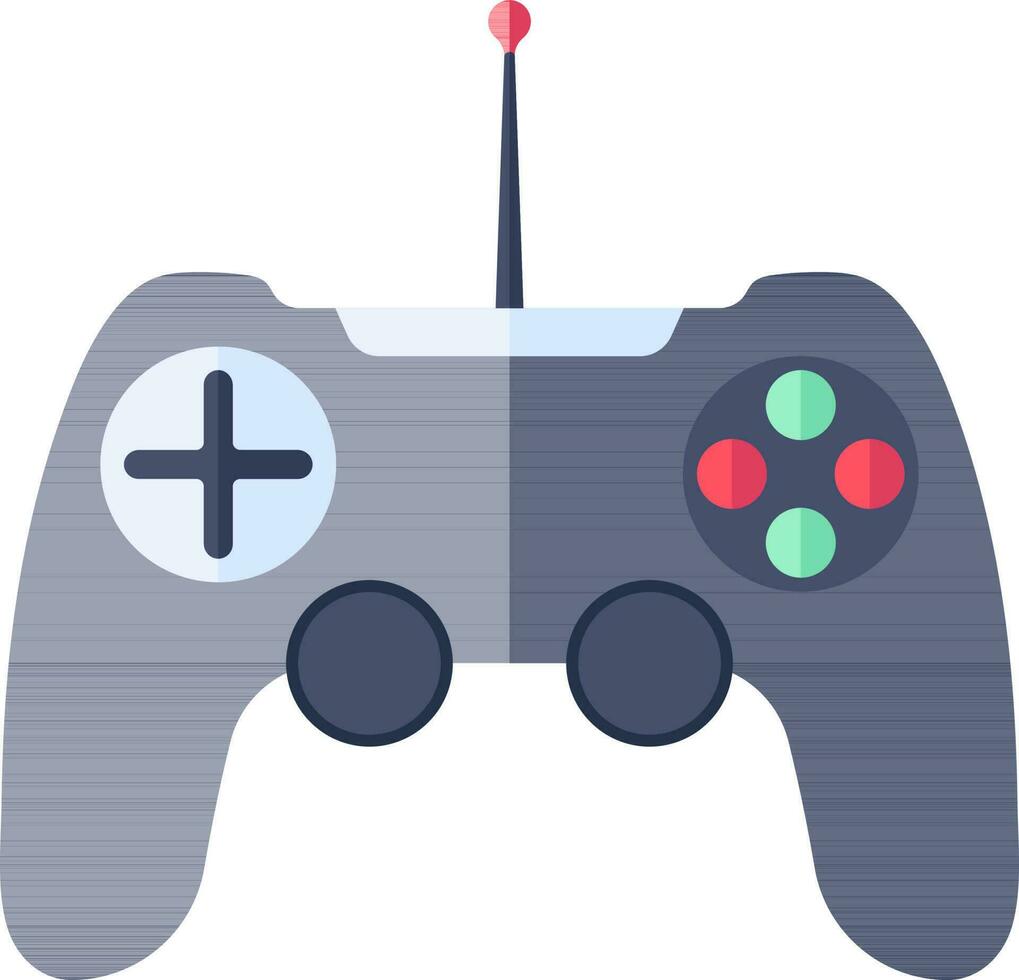 Blue Gamepad icon in flat style. vector