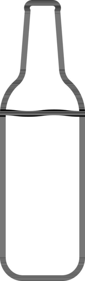 Drink bottle icon in black outline. vector